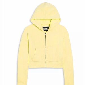 Katie J NYC Dylan Zip Crop Hoodie
Butter Yellow